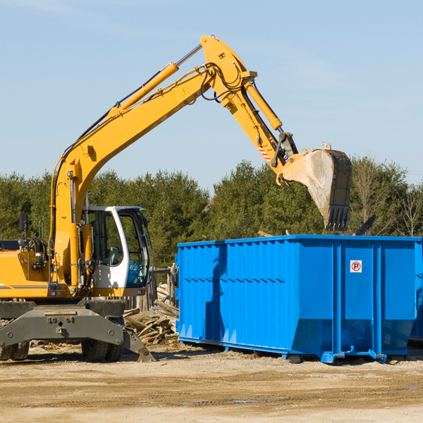 what size residential dumpster rentals are available in Kinnelon